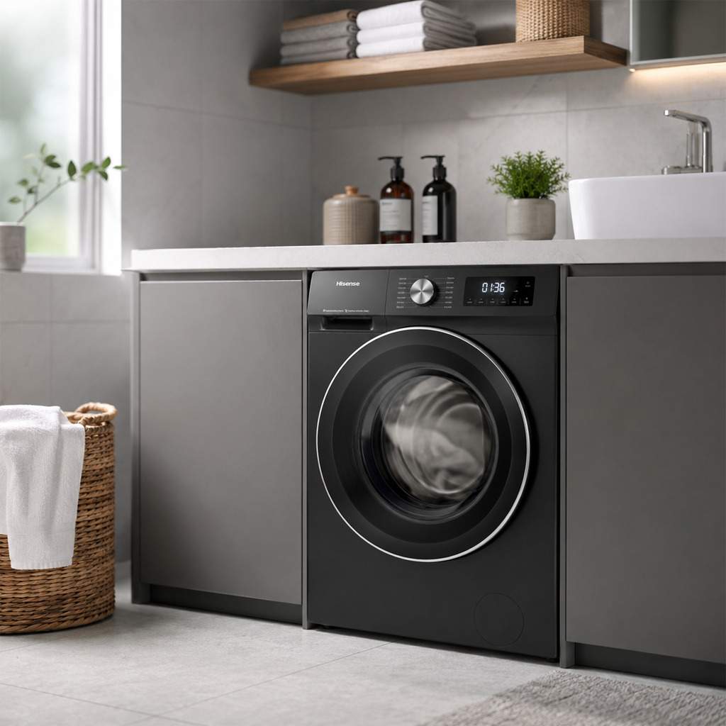 ماشین لباسشویی ۱۲ کیلو گرم هایسنس مدل WF5S1245BB رنگ مشکی