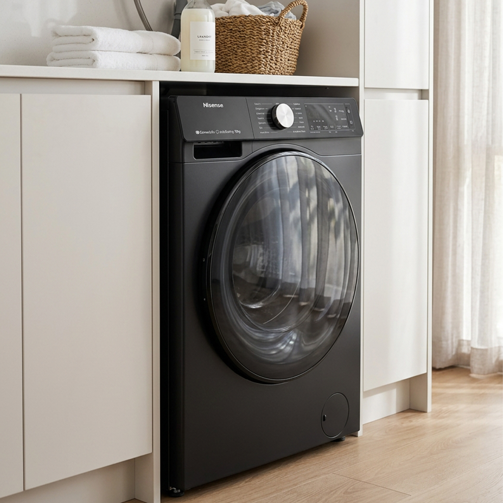 ماشین لباسشویی ۱۲ کیلو گرم هایسنس مدل WF5S1245BB رنگ مشکی