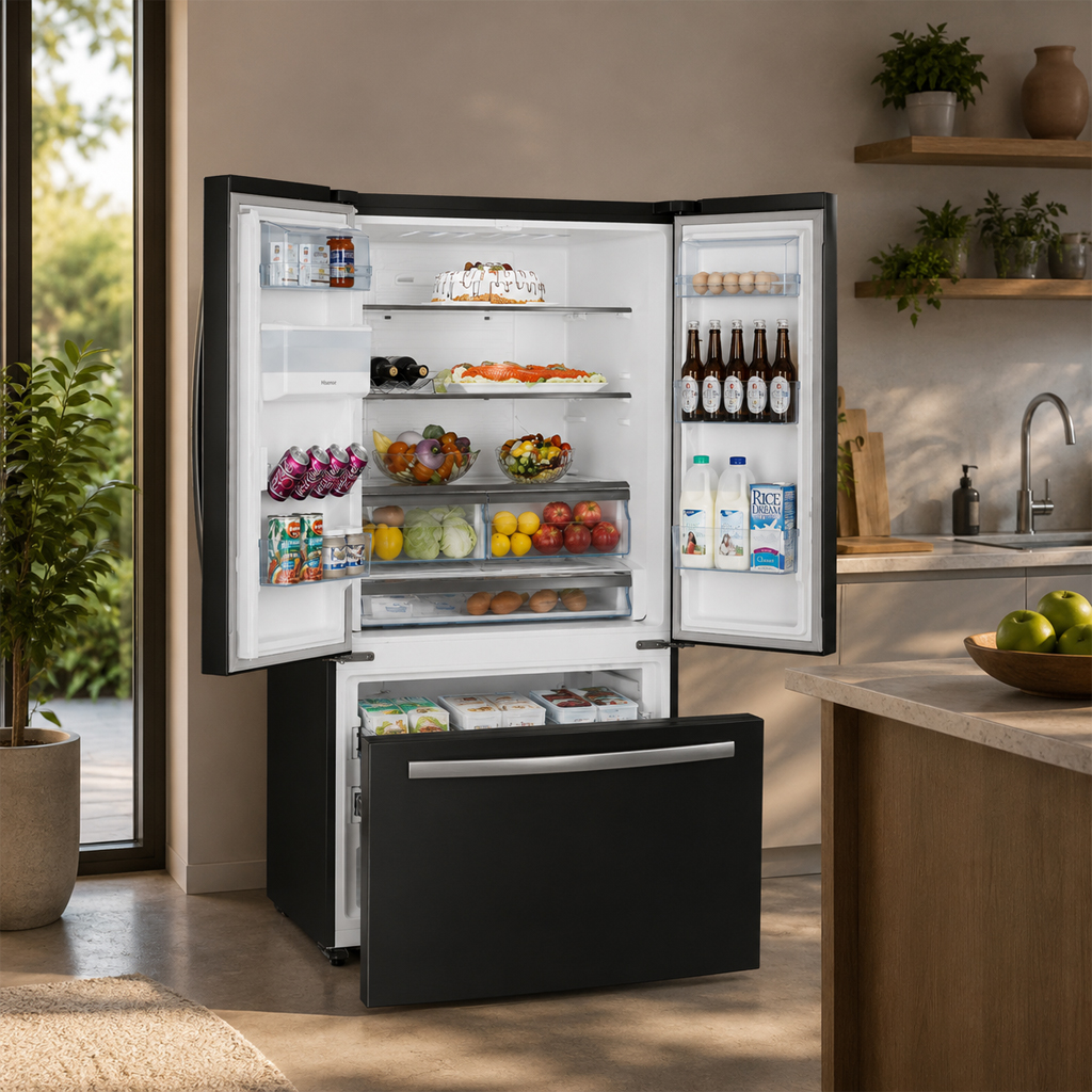 یخچال هایسنس ساید بای ساید فرنچ ۳۰ فوت مدل RF820N4WBU1