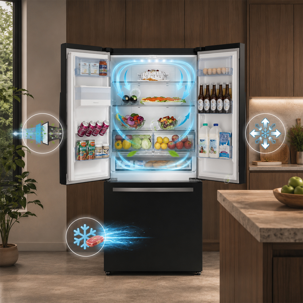 یخچال هایسنس ساید بای ساید فرنچ ۳۰ فوت مدل RF820N4WBU1