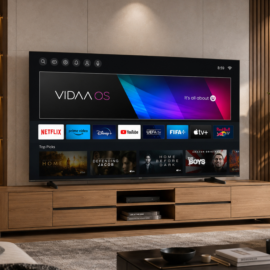 سیستم عامل VIDAA OS و پردازنده ۴ هسته ای تلویزیون هایسنس