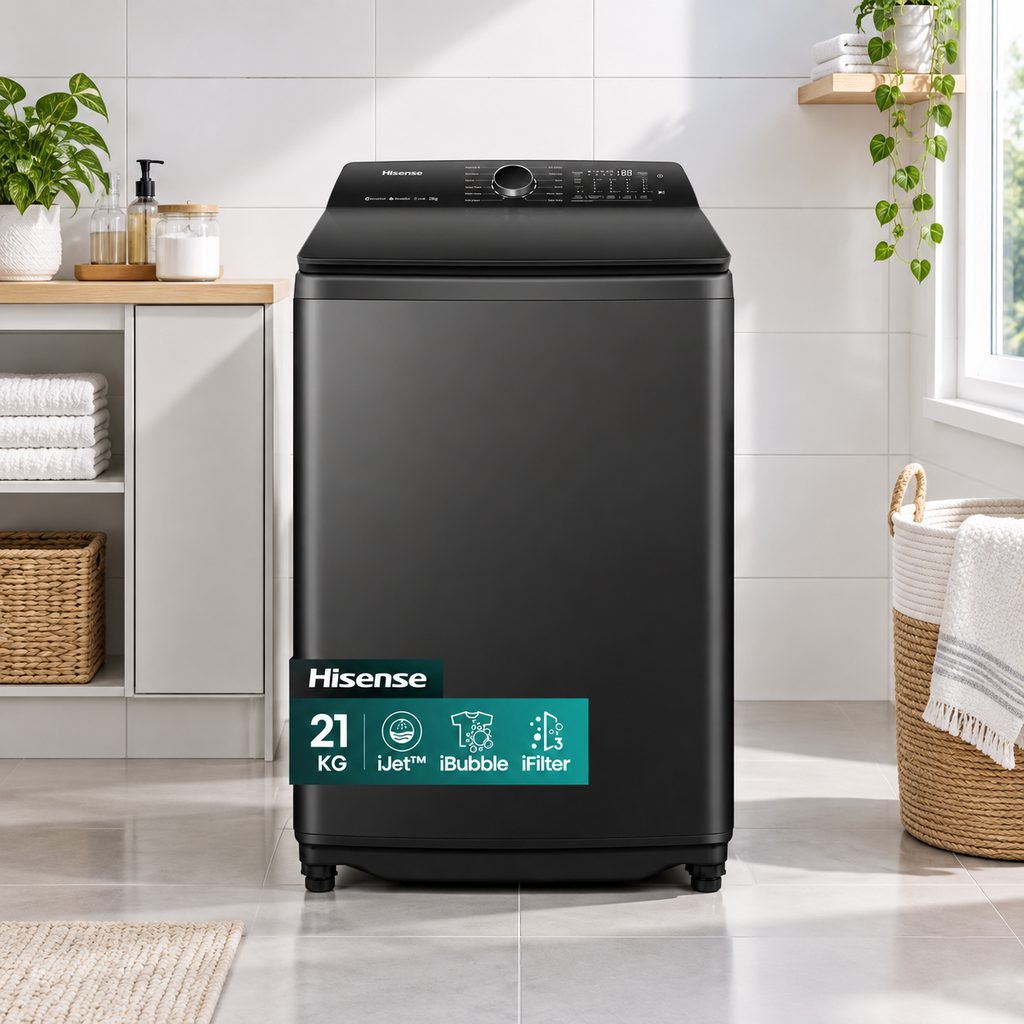 خرید ماشین لباسشویی ۲۱ کیلویی درب از بالای هایسنس مدل WT512123DB