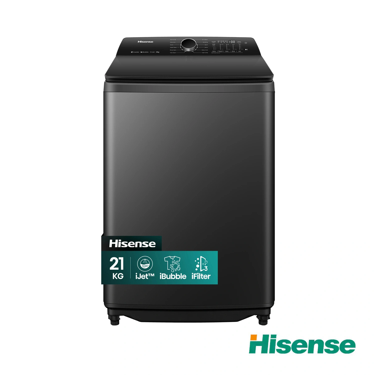 ماشین لباسشویی 21 کیلویی درب از بالای هایسنس مدل WT512123DB